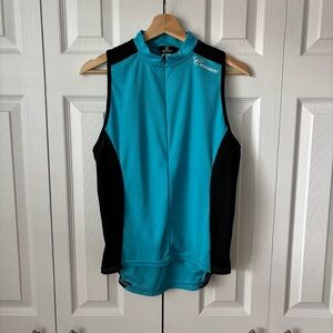 Canari Blue Sleeveless Fitted Cycling Jersey Women’s